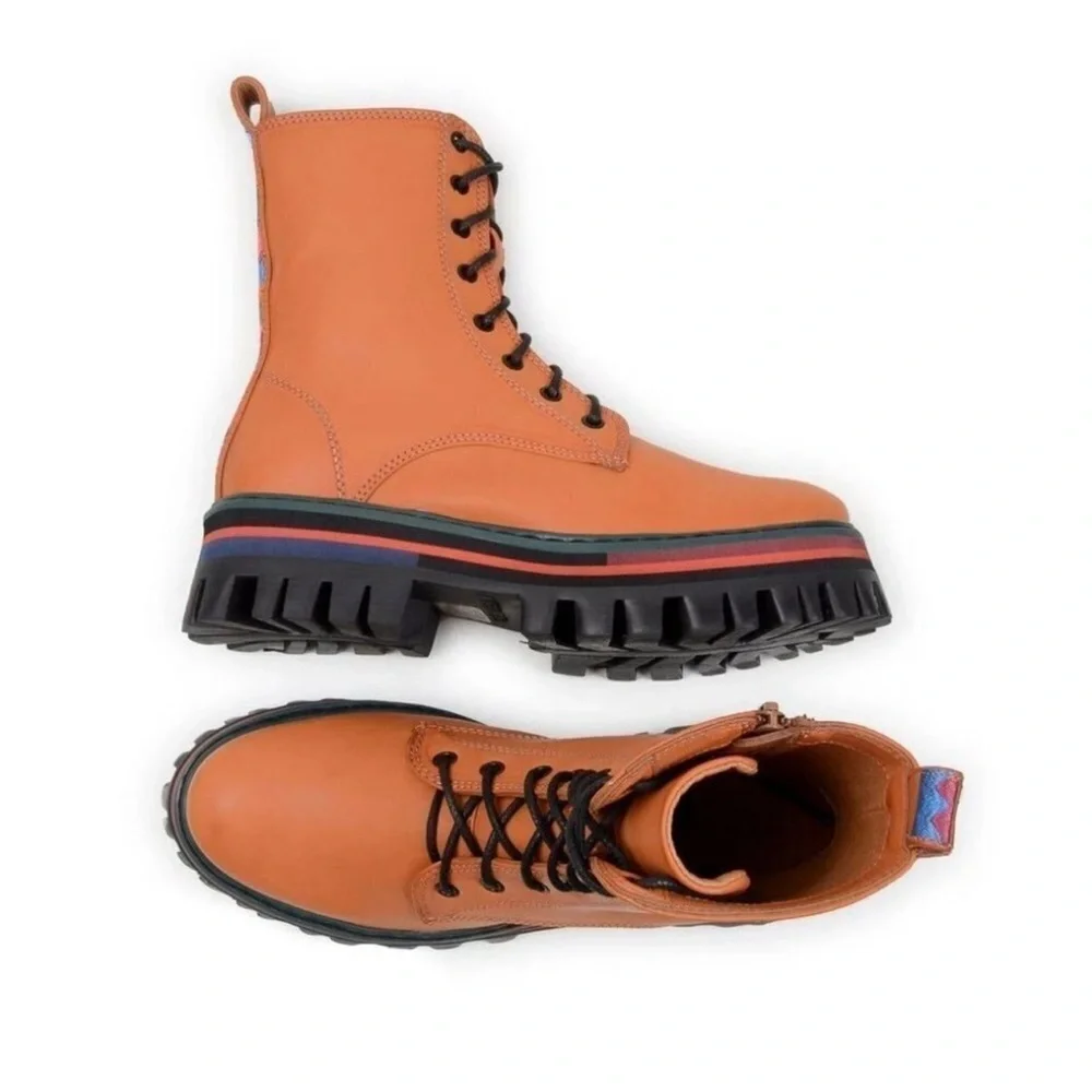FARM Rio Brown Mid Boot. Sz: 7 (38)